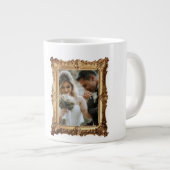Bruiloft Keepsake Gift Mok- aangepaste foto Grote Koffiekop (Voorkant rechts)
