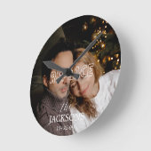 Bruiloft Kerst Jubileum Familie Foto Ronde Klok (Hoek)