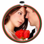 Bruiloft Kerst Ornament Fotobeeldje Ornament<br><div class="desc">Bekijk meer kerstDesign van Sandra Bekijk meer kerstDesign van Sandra</div>
