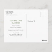 Bruiloft Kerst Save the Date Briefkaart (Achterkant)