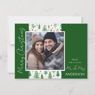 Bruiloft Kerstbomen Save the Date Briefkaart