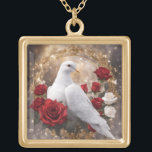 Bruiloft Ketting gouden afwerking<br><div class="desc">Groot Houd uw favoriete afbeelding, design of inspiratiewoorden dicht bij uw hart met dit prachtige, op maat gemaakte, gouden afwerking ketting. Kies uit een aantal opties zoals grootte, stijl en kleur voor het perfecte accessoire of een sterk voelbaar cadeau. Het ketting komt in een speciale zwarte viltzak terecht die perfect...</div>