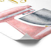 Bruiloft Keuken Bruidsfeest Gastboek Poster (Hoek)