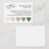 Bruiloft kleding kleur palet suggesties informatiekaartje (Voorkant / Achterkant)