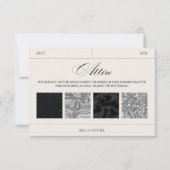 Bruiloft Kleding Zwart & Zilver Kleurenpalet Kaart (Voorkant)