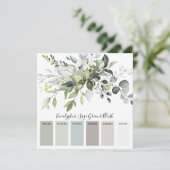 Bruiloft Kleur Inspiratie Palet Kaart (Staand voorkant)