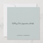 Bruiloft Kleur Inspiratie Palet Kaart (Achterkant)