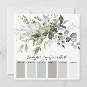 Bruiloft Kleur Inspiratie Palet Kaart