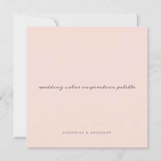 Bruiloft Kleur Inspiratie Palet Kaart (Achterkant)