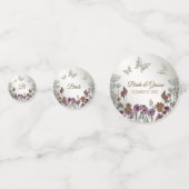 Bruiloft Kleurrijke Tuin Bloemen Vlinders Confetti (Voorkanten)