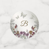 Bruiloft Kleurrijke Tuin Bloemen Vlinders Confetti (Kleine voorkant)