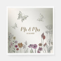 Bruiloft Kleurrijke Tuin Bloemen Vlinders