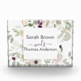 Bruiloft KLEURRIJKE WILDBLOEM GEEL EN PAARSE Fotoblokken