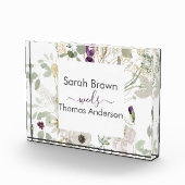 Bruiloft KLEURRIJKE WILDBLOEM GEEL EN PAARSE Fotoblokken (Rechts)