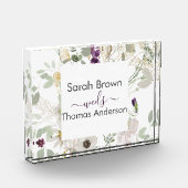 Bruiloft KLEURRIJKE WILDBLOEM GEEL EN PAARSE Fotoblokken (Links)