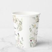 Bruiloft KLEURRIJKE WILDBLOEM GEEL EN PAARSE Papieren Bekers (Rechts)