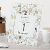 Bruiloft KLEURRIJKE WILDBLOEM GEEL EN PAARSE Reclamebord Met Voetstuk (Insitu)