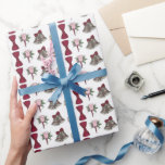 Bruiloft klokken bruid bruidegom rose boeket bowti cadeaupapier<br><div class="desc">Het heeft een originele bruidsafbeelding van een roze rozenboutonniere,  een paar zilveren trouwklokken,  een bruidsboeket en een bordeauxrood stropdas. Dit ontwerp is ook beschikbaar op andere producten. Zie je niet wat je zoekt? Hulp nodig bij maatwerk? Neem contact op met Rebecca om iets speciaal voor jou te laten ontwerpen.</div>