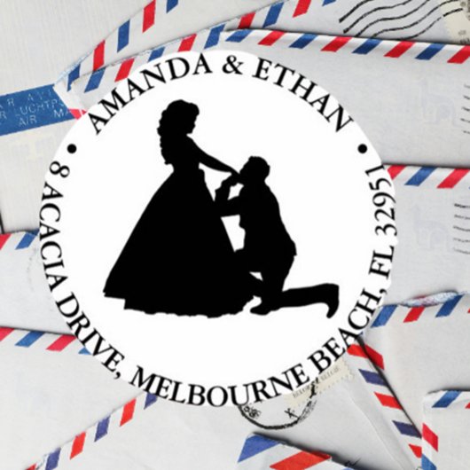 Bruiloft knieling man thema  zelfinktende stempel