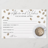 Bruiloft koffie advies en wensen briefpapier (Voorkant)