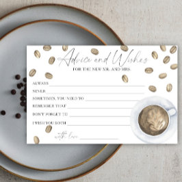 Bruiloft koffie advies en wensen briefpapier