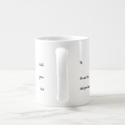  bruiloft koffie mok (Handvat)