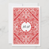 Bruiloft Koningin Harten Spelen Kaart Ace Invite (Achterkant)