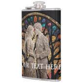 Bruiloft koppels gepersonaliseerd heupfles (Links)