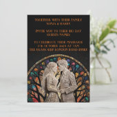 Bruiloft koppels gepersonaliseerd kaart (Staand voorkant)