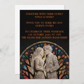 Bruiloft koppels gepersonaliseerd kaart (Voorkant / Achterkant)