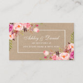 Bruiloft Kraft Roze Blush Registry Invoegen Kaart (Voorkant)