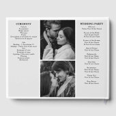 Bruiloft krant leuk zwart & wit foto aandenken gastenboek (Achterkant)
