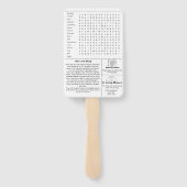 Bruiloft krant post programma fan handwaaier (Achterkant)