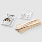 Bruiloft krant post programma fan handwaaier (Niet-gemonteerd)