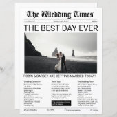 Bruiloft kranten Sjabloon (Voorkant / Achterkant)