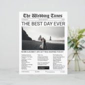 Bruiloft kranten Sjabloon (Staand voorkant)