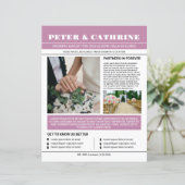 Bruiloft krantenprogramma Sjabloon (Staand voorkant)