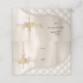 Bruiloft Kroonluchter Verlichting Ivoor Parel Plaa Plaatskaartje (Buitenkant ongevouwen)