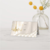 Bruiloft Kroonluchter Verlichting Ivoor Parel Plaa Plaatskaartje (Voorkant)