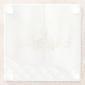 Bruiloft Kroonluchter Verlichting Ivoor Parels Gla Glazen Onderzetter (Achterkant)