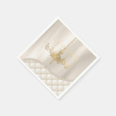 Bruiloft Kroonluchter Verlichting Ivoor Parels Sat Servetten (Hoek)