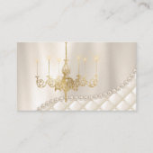 Bruiloft Kroonluchter Verlichting Parels Elegant  Visitekaartje (Voorkant)