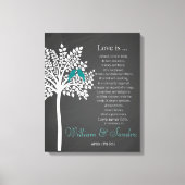 Bruiloft Kunst Boom met vogel print Corinthians 13 (Voorkant)