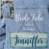 Bruiloft Kustbruiden Bachelorette Monogram Bruid Denim Jacket