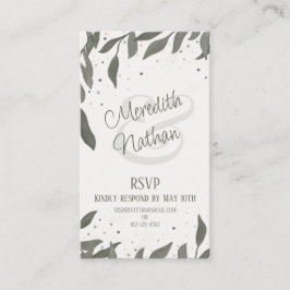Bruiloft laat eenvoudige kleine, inspirerende RSVP Informatiekaartje