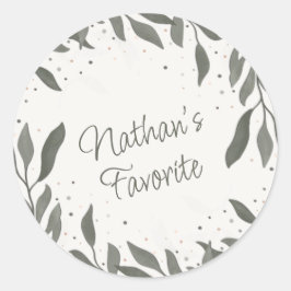 Bruiloft laat inspirativiteit door Favoriet Eenvou Ronde Sticker