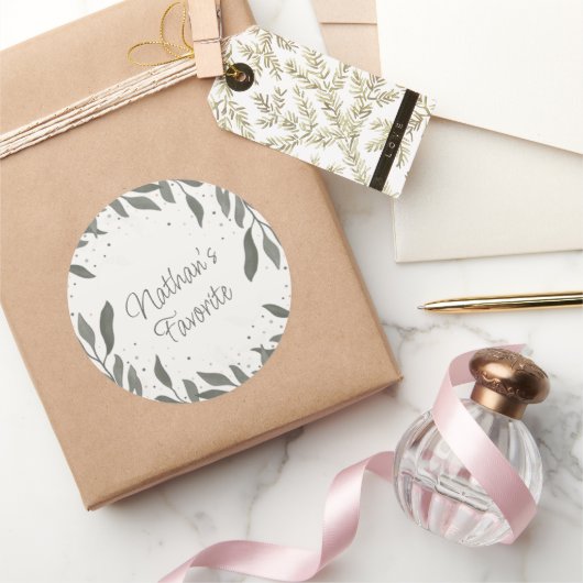 Bruiloft laat inspirativiteit door Favoriet Eenvou Ronde Sticker (Geschenken)