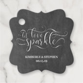 Bruiloft Laat Liefde Sparkle Versturen Bedankjes Labels (Voorkant)