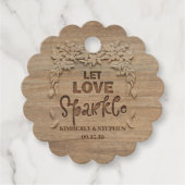 Bruiloft Laat Liefde Sparkle Versturen Bedankjes Labels (Voorkant)