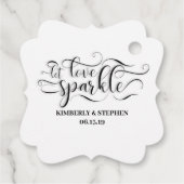 Bruiloft Laat Liefde Sparkle Versturen Bedankjes Labels (Achterkant)